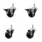 Service Caster 3'' Hard Rubber Wheel Swivel 7/16'' Grip Ring Stem Caster Set 2 Brakes, 4PK SCC-GR20S314-HRS-PLB-716138-2-S-2 - alternate 1